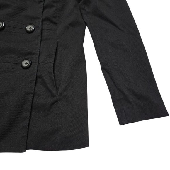 Gap Y2K Double Breasted Blazer Coat Size Small Black 33 in Chest Jacket Womens - Picture 11 of 15